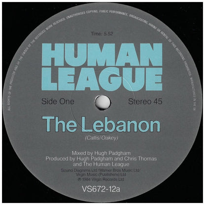 HUMAN LEAGUE - THE LEBANON | 12'' MAXI SINGLE USADO