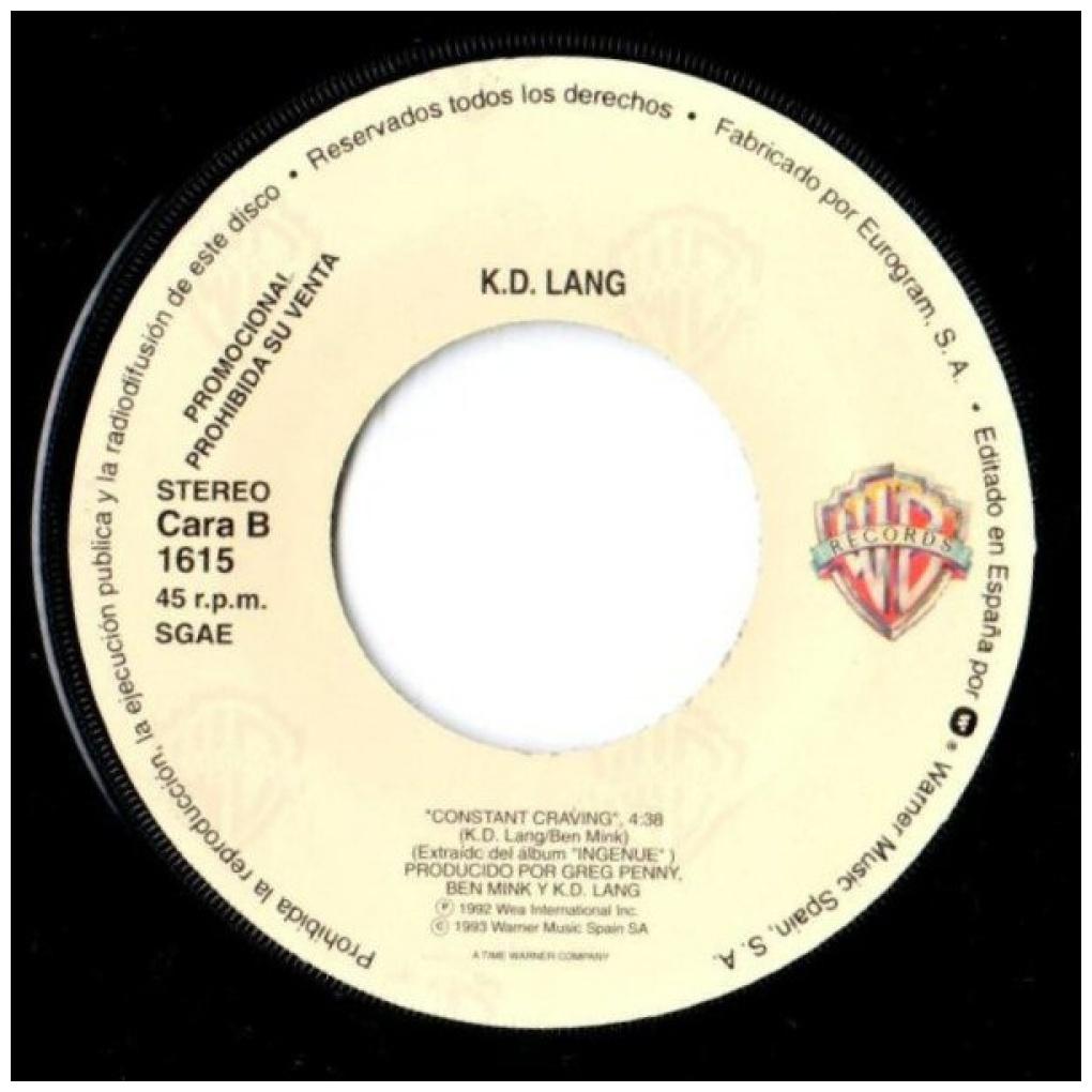 K.D. LANG - CONSTANT CRAVING | 7" SINGLE USADO