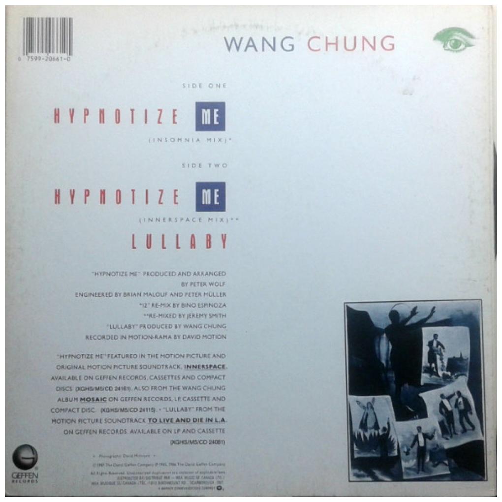 WANG CHUNG - HYPNOTIZE (PROMO COPY) | 12'' MAXI SINGLE USADO