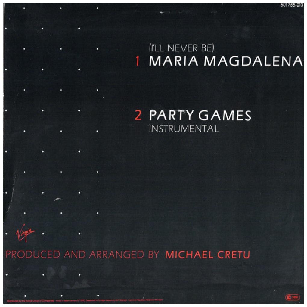 SANDRA - (I'LL NEVER BE) MARIA MAGDALENA | 12'' MAXI SINGLE USADO