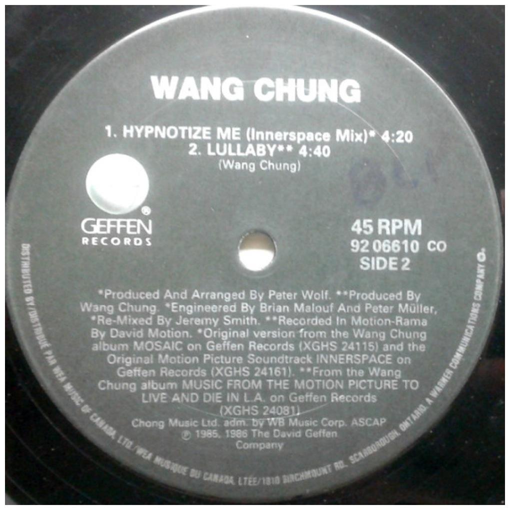 WANG CHUNG - HYPNOTIZE (PROMO COPY) | 12'' MAXI SINGLE USADO