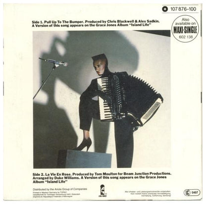 GRACE JONES - PULL UP TO THE BUMPER | 7   SINGLE VINILO USADO