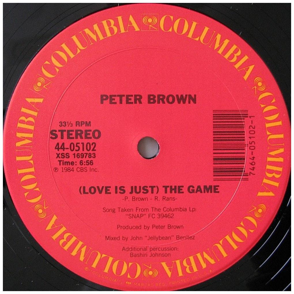 PETER BROWN - (LOVE IS JUST) THE GAME | 12'' MAXI SINGLE  USADO