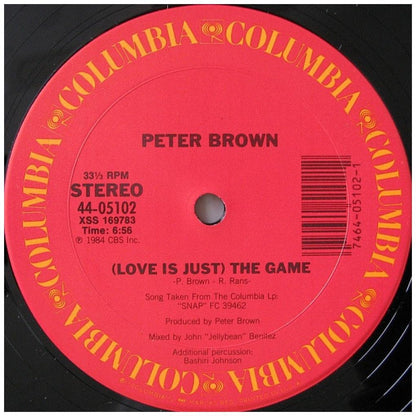PETER BROWN - (LOVE IS JUST) THE GAME | 12'' MAXI SINGLE  USADO