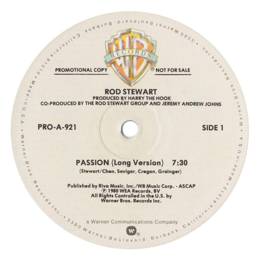 ROD STEWARD - PASSION (PROMO COPY) | 12'' MAXI SINGLE USADO