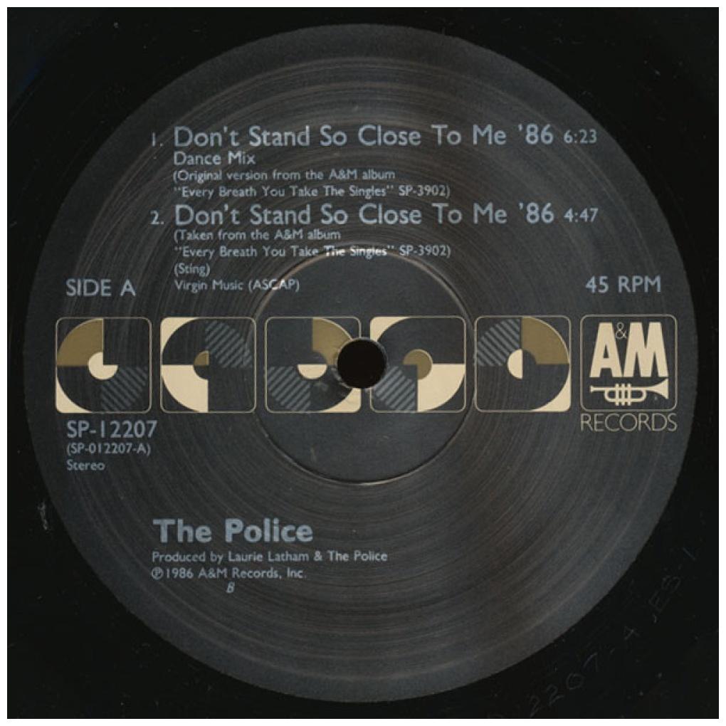 POLICE - DON'T STAND SO CLOSE TO ME '86 (VDE-NUEVO/SELLADO) | 12'' MAXI SINGLE USADO