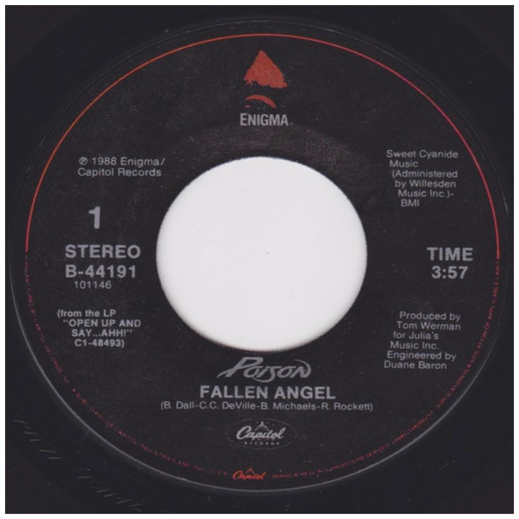 POISON - FALLEN ANGEL | 7" SINGLE USADO