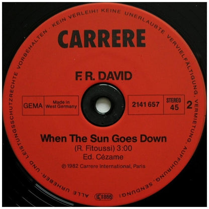 F.R. DAVID - WORDS | 12'' MAXI SINGLE  USADO