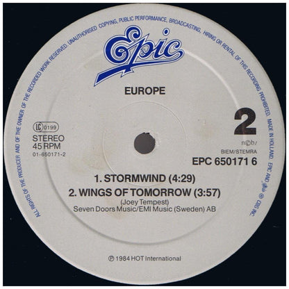 EUROPE - ROCK THE NIGHT | 12'' MAXI SINGLE USADO