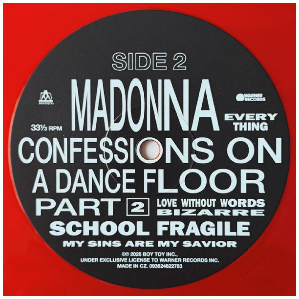 MADONNA - CONFESSION II (CLEAR RED VINYL + POSTER) | VINILO