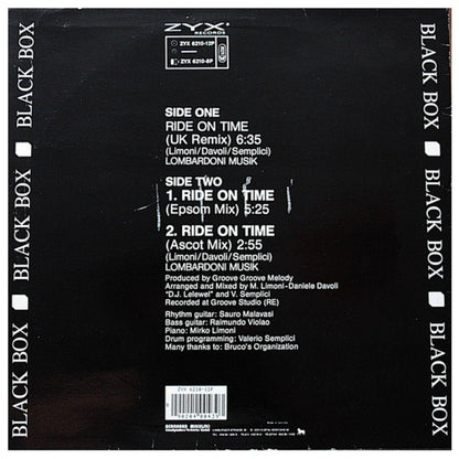 BLACK BOX - RIDE ON TIME (PICTURE DISC) | 12" MAXI SINGLE VINILO ABIERTO