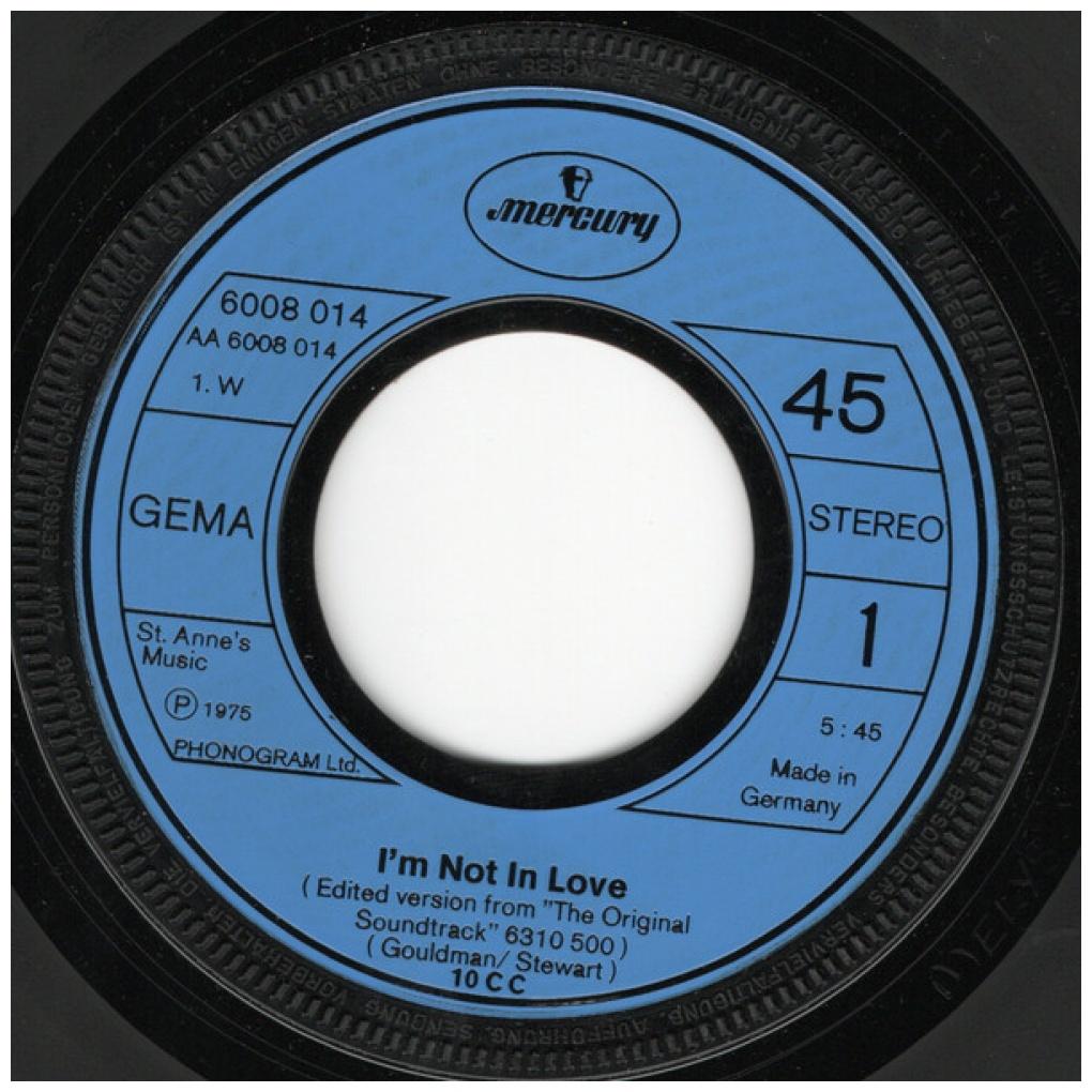 10CC - I'M NOT IN LOVE | 7" SINGLE USADO