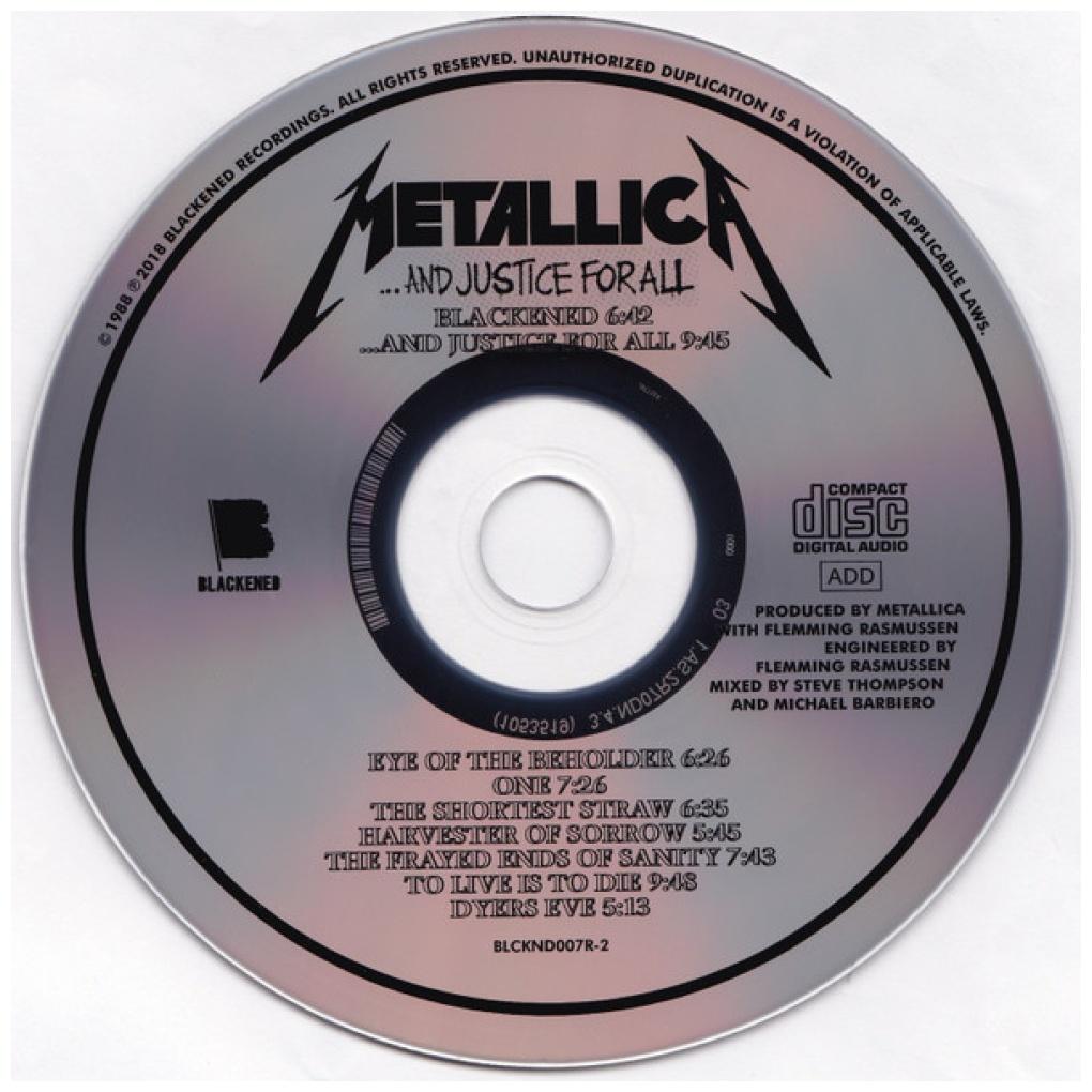 METALLICA - AND JUSTICE FOR ALL | CD