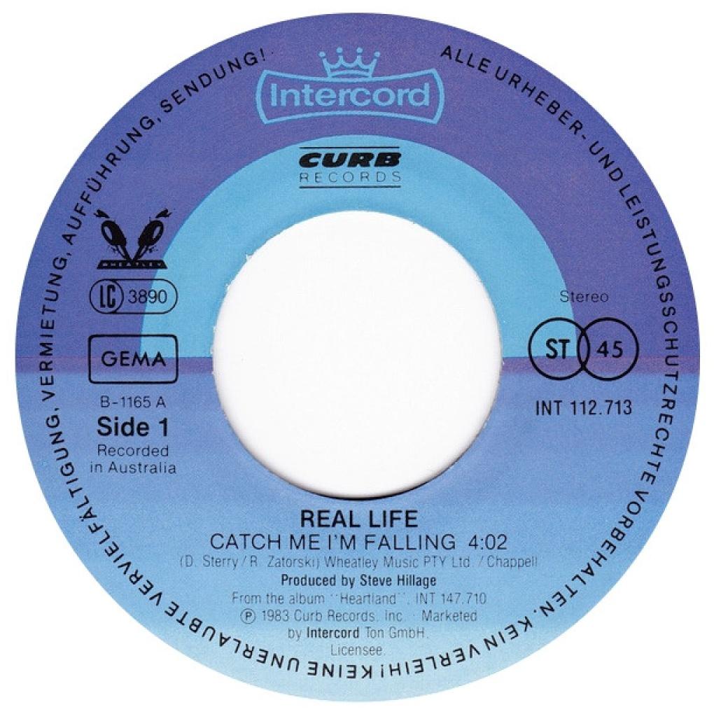REAL LIFE - CATCH ME I'M FALLING | 7" SINGLE USADO