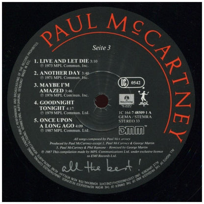 PAUL McCARTNEY - ALL THE BEST (2LP) | VINILO USADO