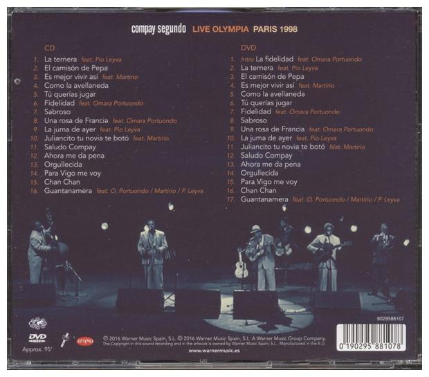 COMPAY SEGUNDO - LIVE OLYMPIA PARIS 1998 (CD+DVD) | CD