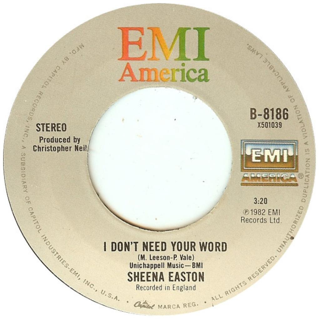 SHEENA EASTON - ALMOST OVER YOU | 7" SINGLE USADO