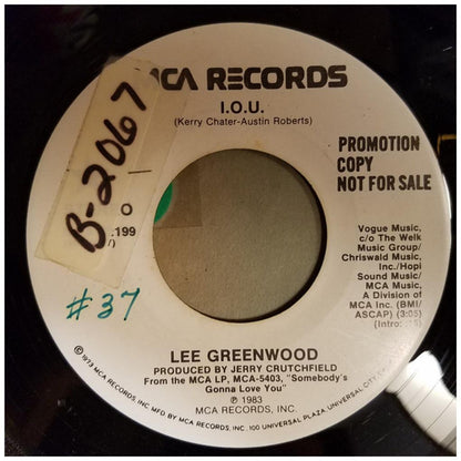 LEE GREENWOOD - I.O.U. | 7" SINGLE USADO