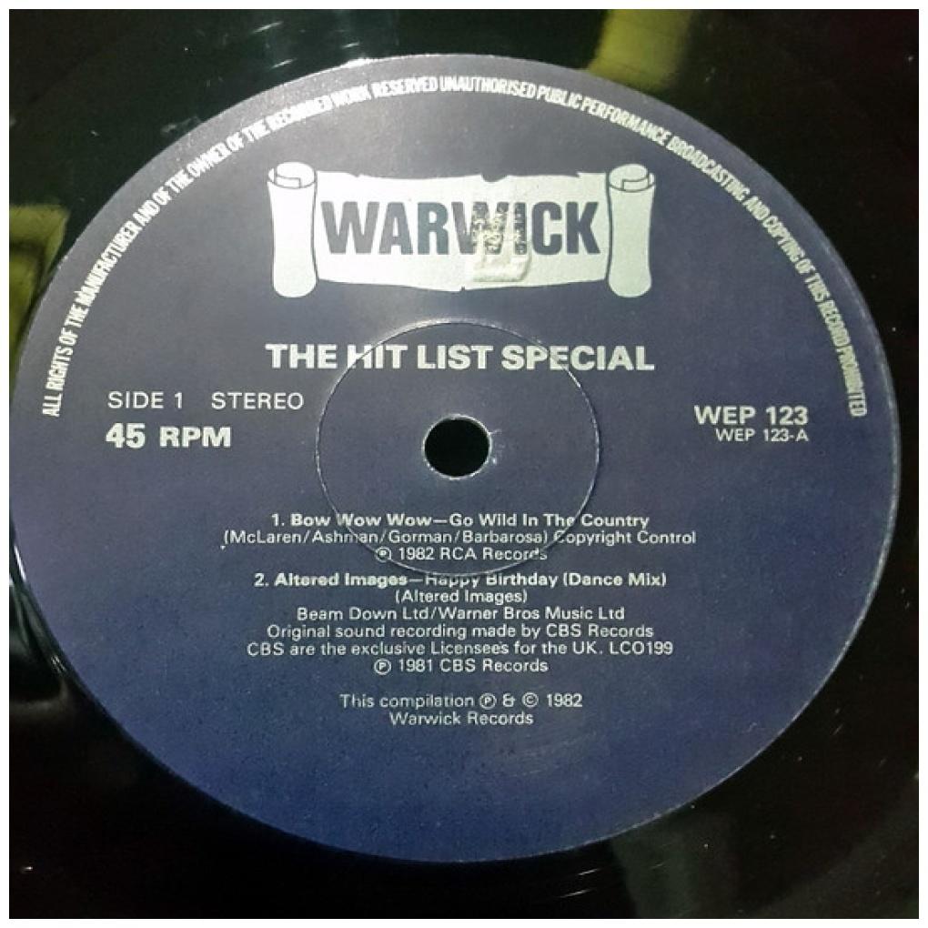 THE HIT LIST SPECIAL - 4 SMASH HITS: EXTENDED VERSIONS | VINILO USADO