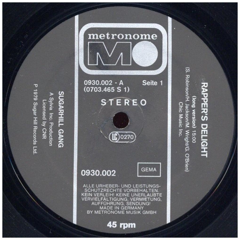 SUGARHILL GANG - RAPPERS DELIGHT | 12'' MAXI SINGLE USADO