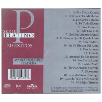 MARIA DOLORES PRADERAS - SERIE PLATINO: 20 EXITOS | CD
