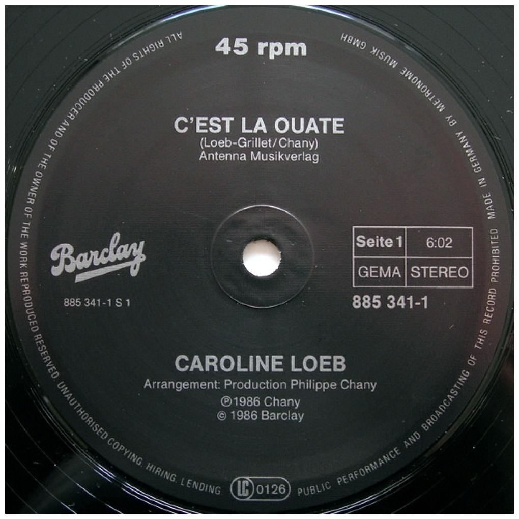 CAROLINE LOEB - C'EST LA QUOTE | 12'' MAXI SINGLE USADO