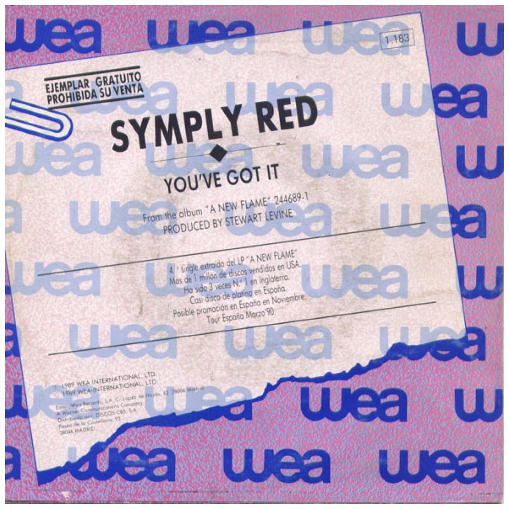 SIMPLY RED - YOU'VE GOT IT (PROMO COPY) | 7" SINGLE USADO
