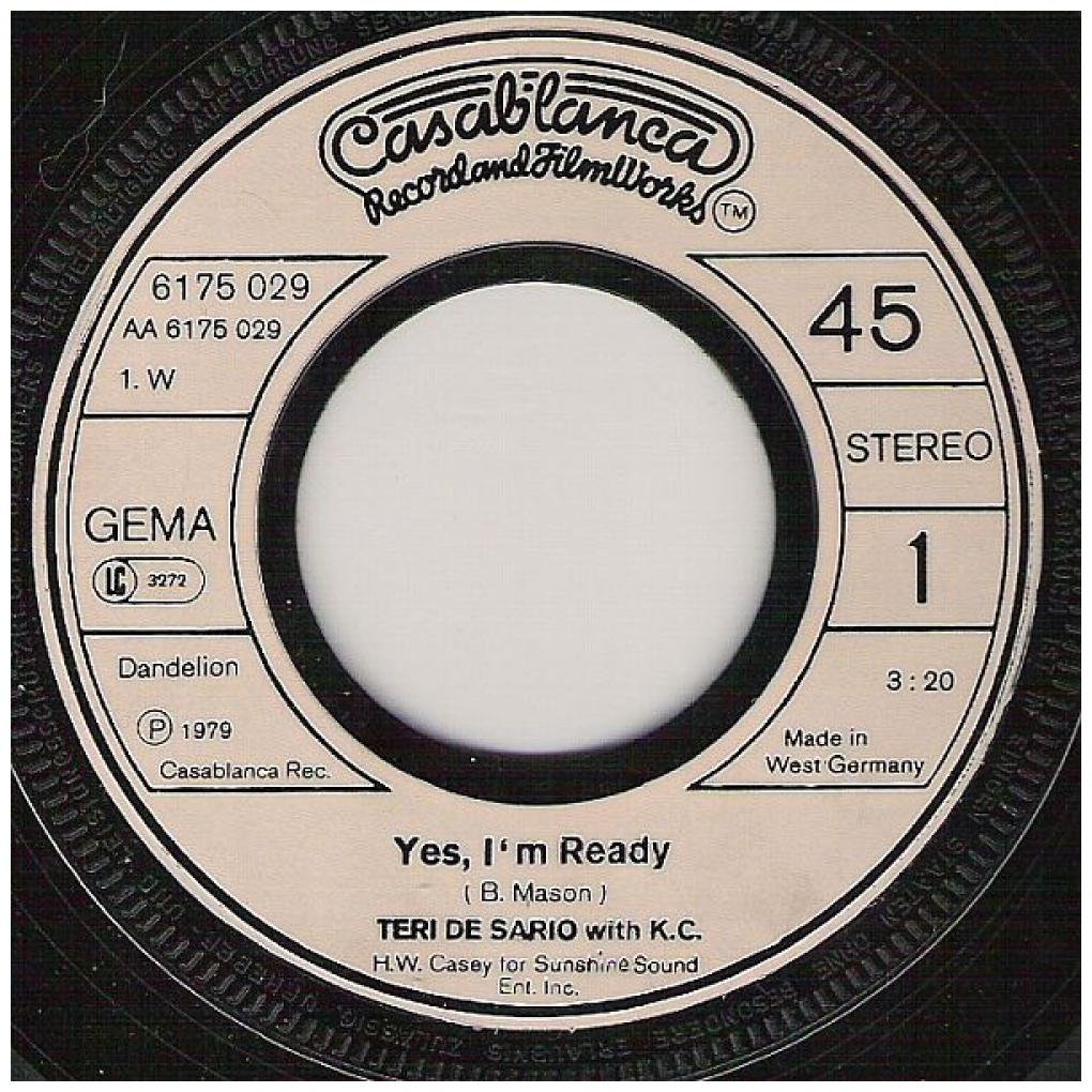TERI DE SARIO - YES, I'M READY | 7" SINGLE USADO