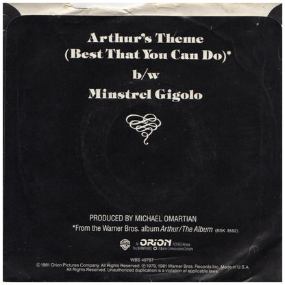 CHRISTOPHER CROSS - ARTHUR'S THEME  | 7" SINGLE USADO