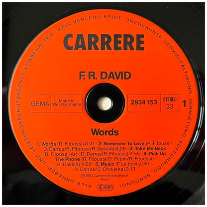 F.R. DAVID - WORDS | VINILO USADO