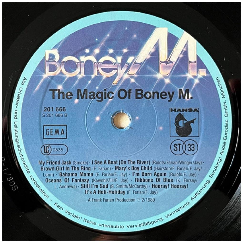 BONEY M - THE MAGIC OF: 20 GOLDEN HITS | VINILO USADO