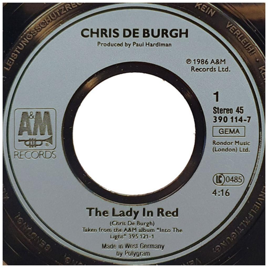 CHRIS DE BURGH - THE LADY IN RED | 7" SINGLE USADO