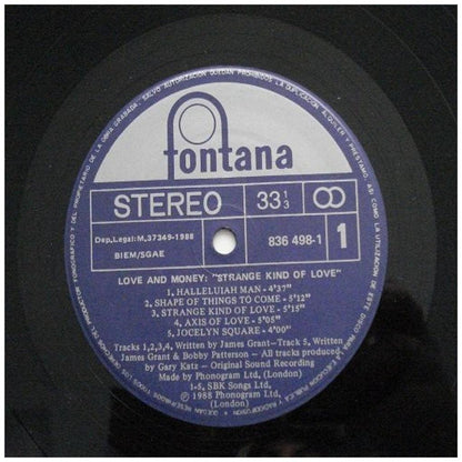 LOVE AND MONEY - STRANGE KIND OF LOVE | VINILO USADO