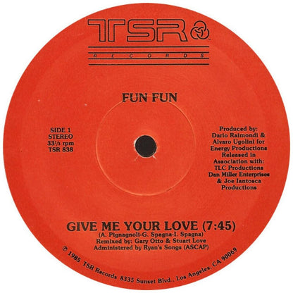 FUN FUN - GIVE ME YOUR LOVE | 12" MAXI SINGLE VINILO USADO