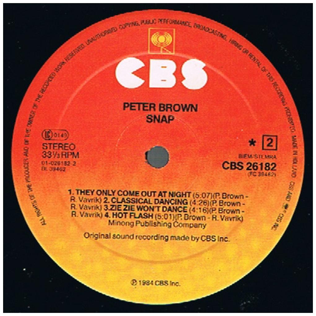 PETER BROWN - SNAP | VINILO USADO