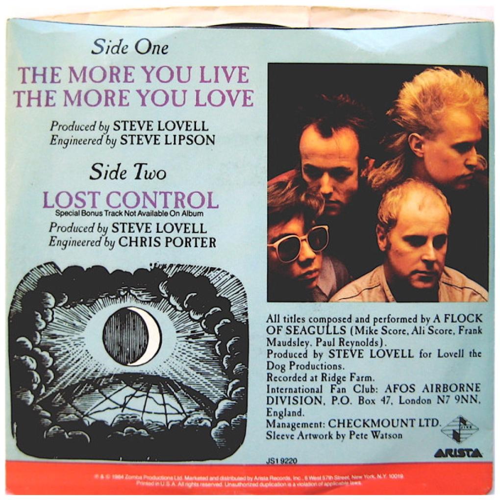 A FLOCK OF SEAGULS - THE MORE YOU LIVE, THE MORE YOU LOVE | 7" SINGLE USADO