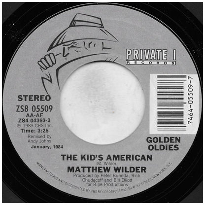 MATHEW WILDER - BREAK MY STRIDE/THE KIDS AMERICAN | 7" SINGLE USADO