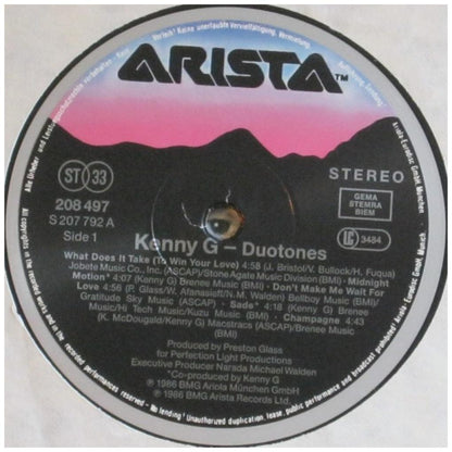 KENNY G - DUOTONES | VINILO USADO