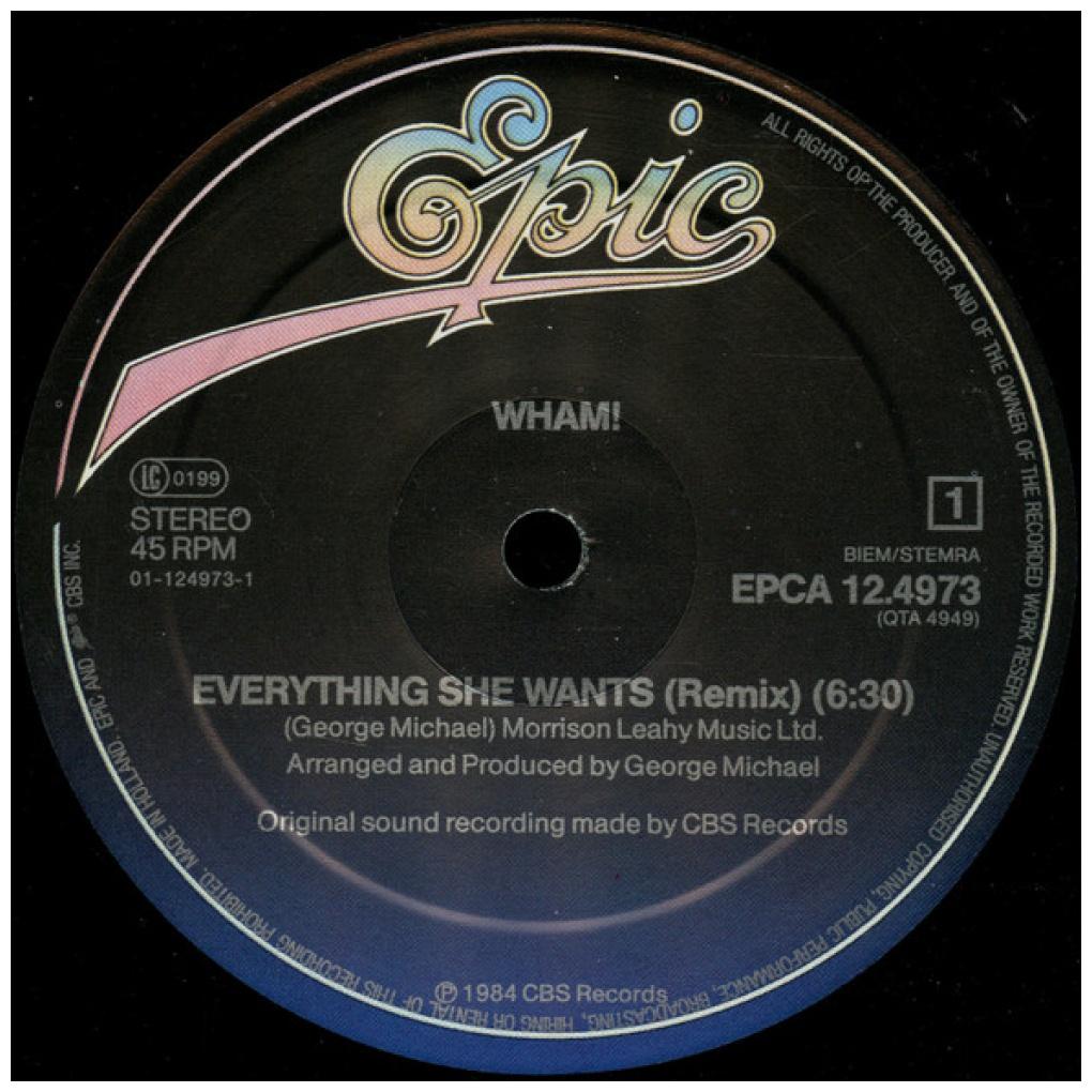 WHAM! - EVERYTHING SHE WANTS | 12'' MAXI SINGLE USADO