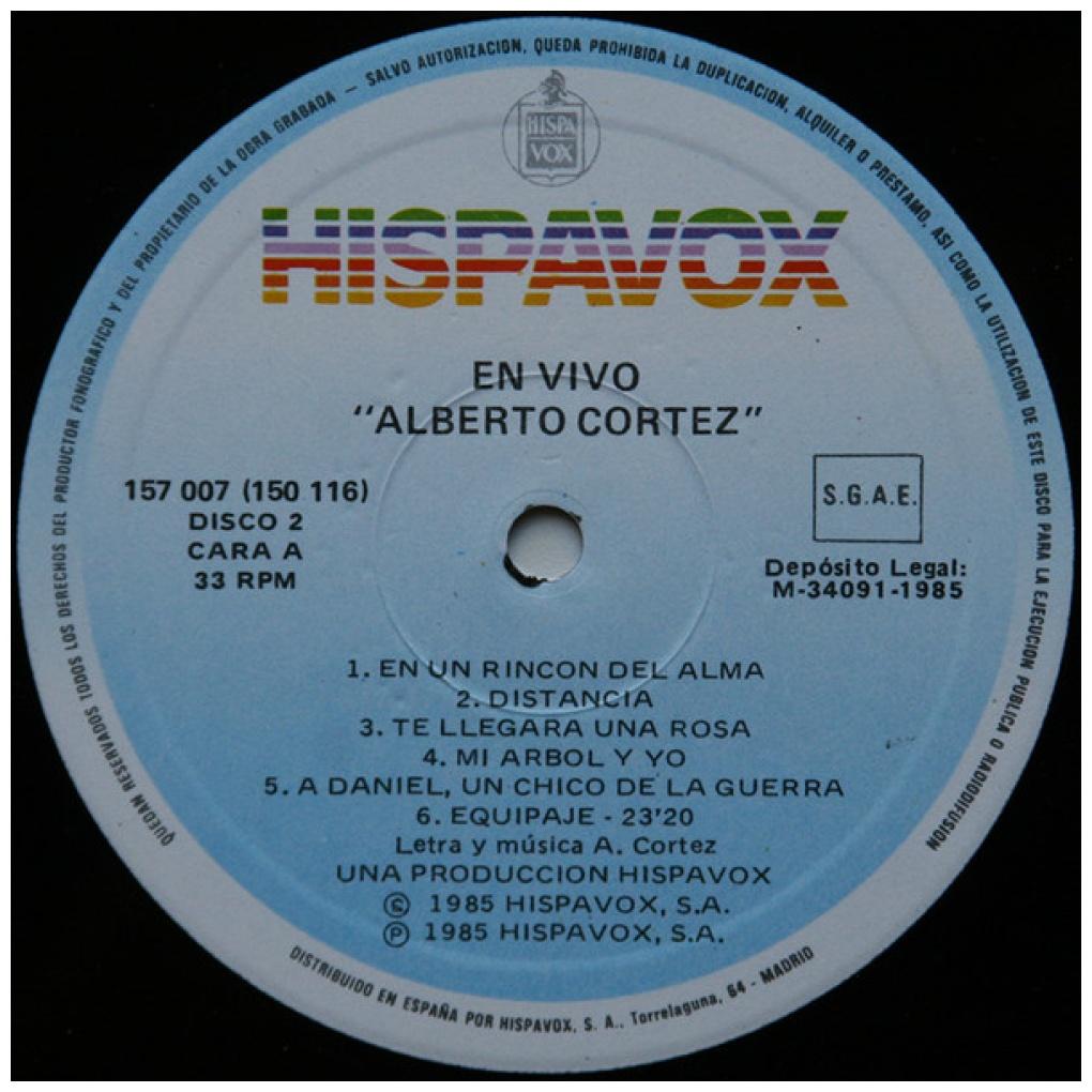 ALBERTO CORTEZ - EN VIVO (2LP) | VINILO USADO