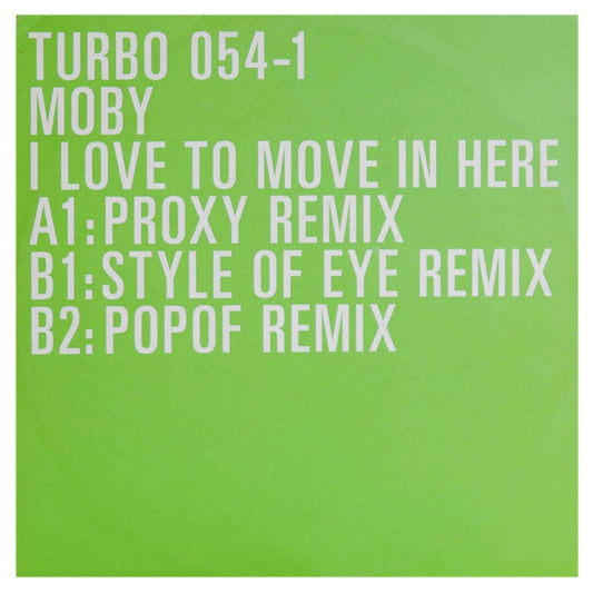 MOBY - I LOVE TO MOVE IN HERE | 12" MAXI SINGLE USADO