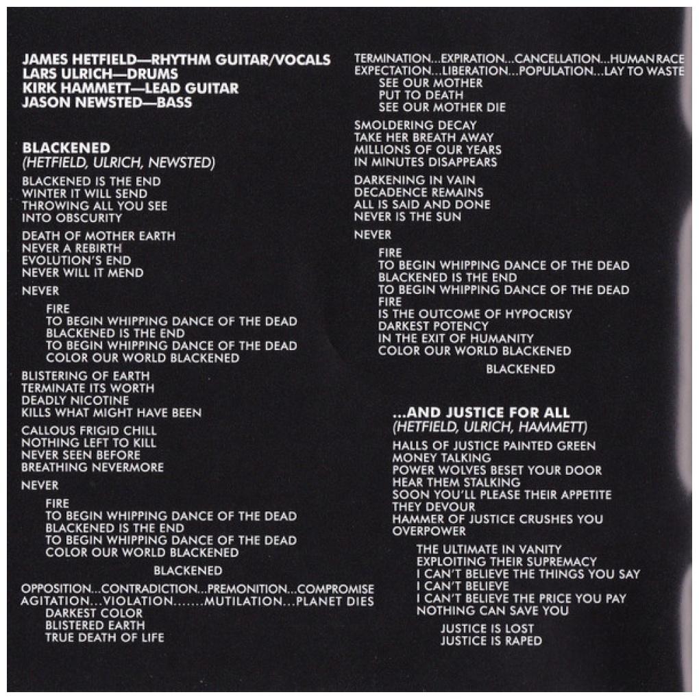 METALLICA - AND JUSTICE FOR ALL | CD