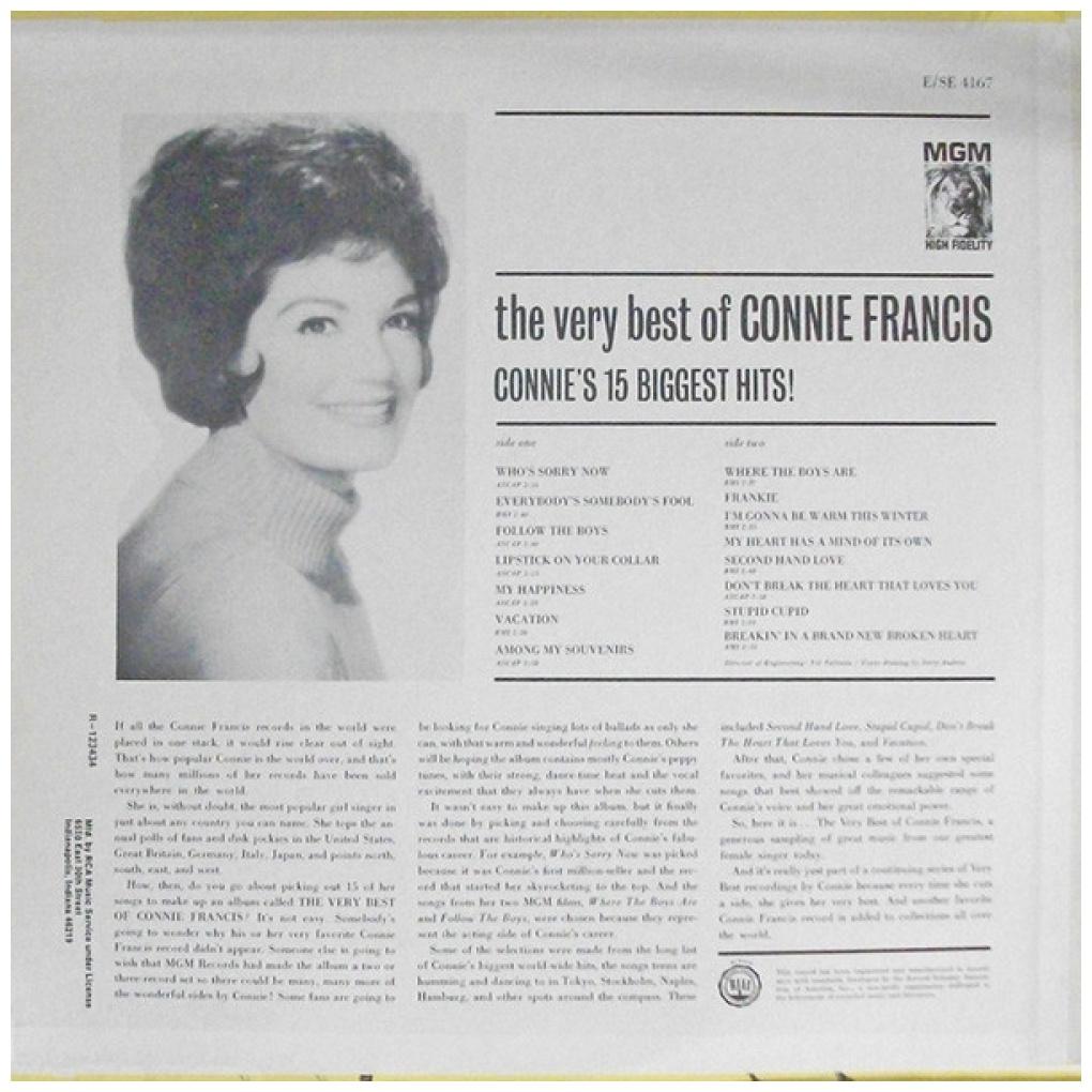 CONNIE FRANCIS - THE VERY BEST | VINILO USADO