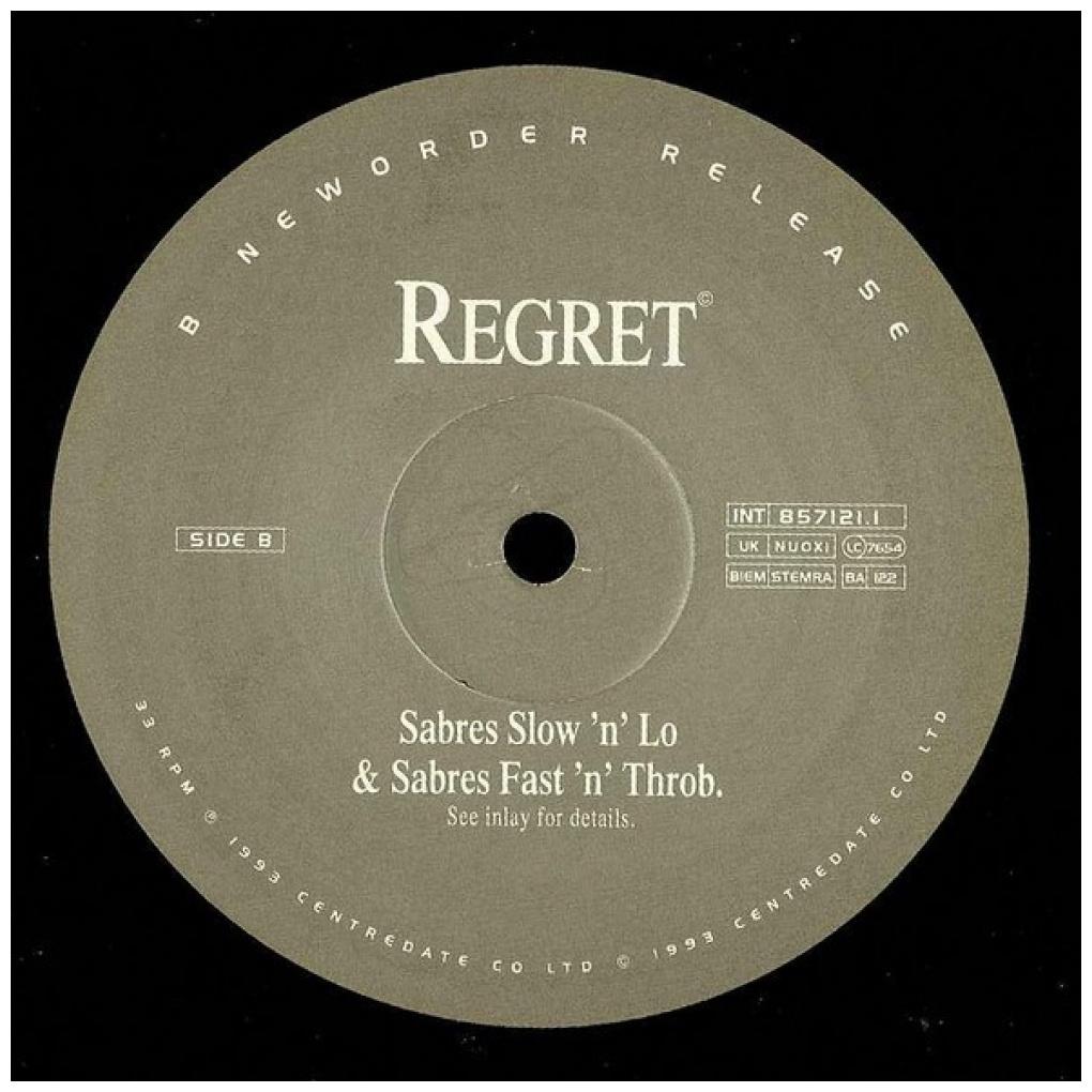 NEW ORDER - REGRET | 12'' MAXI SINGLE USADO