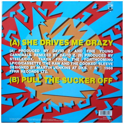FINE YOUNG CANNIBALS - SHE DRIVES ME CRAZY | 12'' MAXI SINGLE USADO