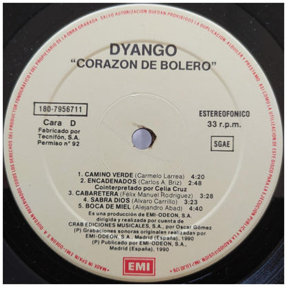 DYANGO - CORAZON DE BOLERO | VINILO USADO