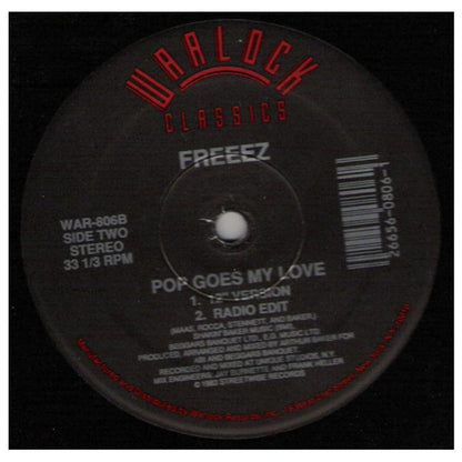 FREEEZ - POP GOES MY LOVE | 12" MAXI SINGLE VINILO