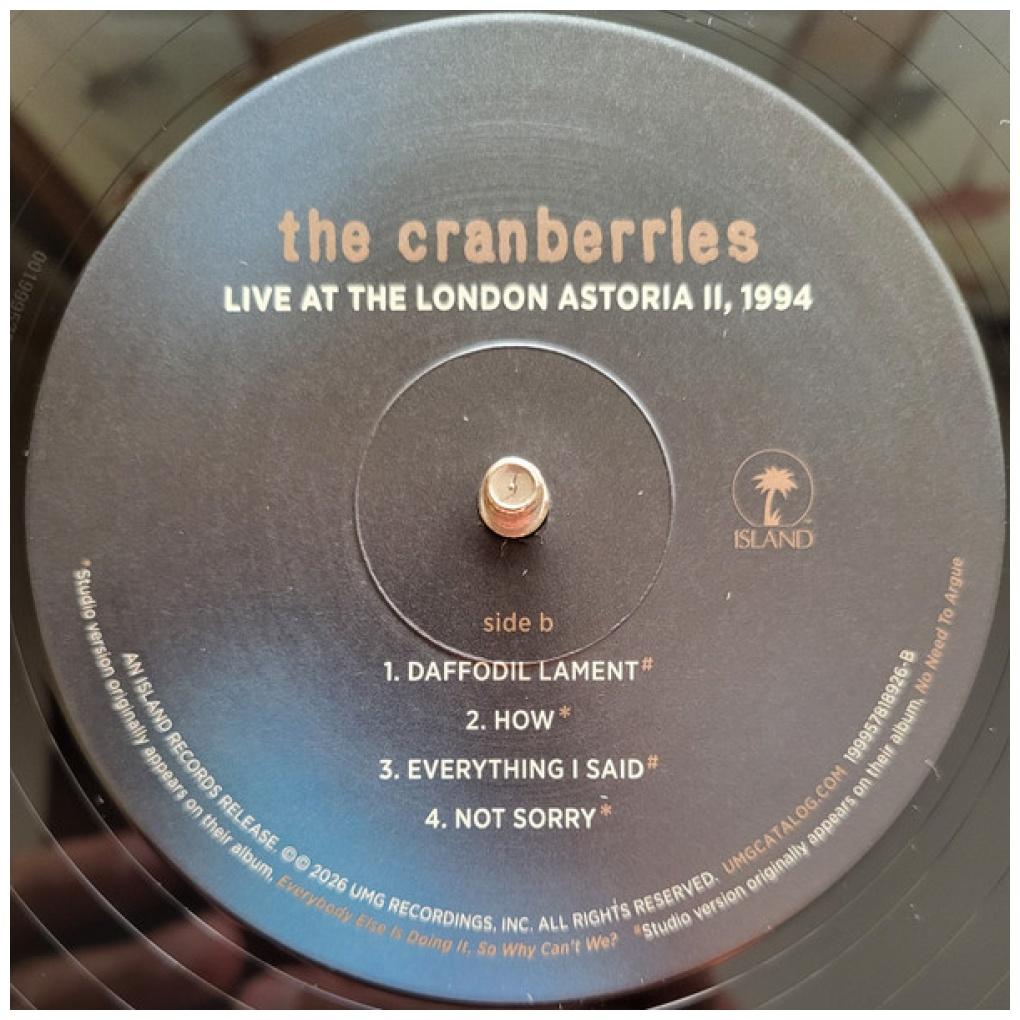 CRANBERRIES - LIVE AT THE LONDON ASTORIA II 1994 (2LP) | VINILO