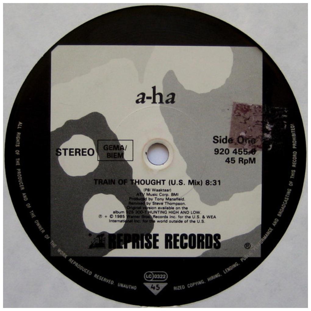 A-HA - TRAIN OF THOUGHT | 12'' MAXI SINGLE USADO