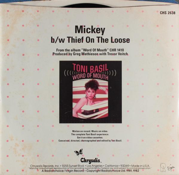 TONI BASIL - MICKEY | 7" SINGLE VINILO USADO